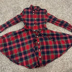 Polo Ralph Lauren Tartan Plaid Dress - Red and Green